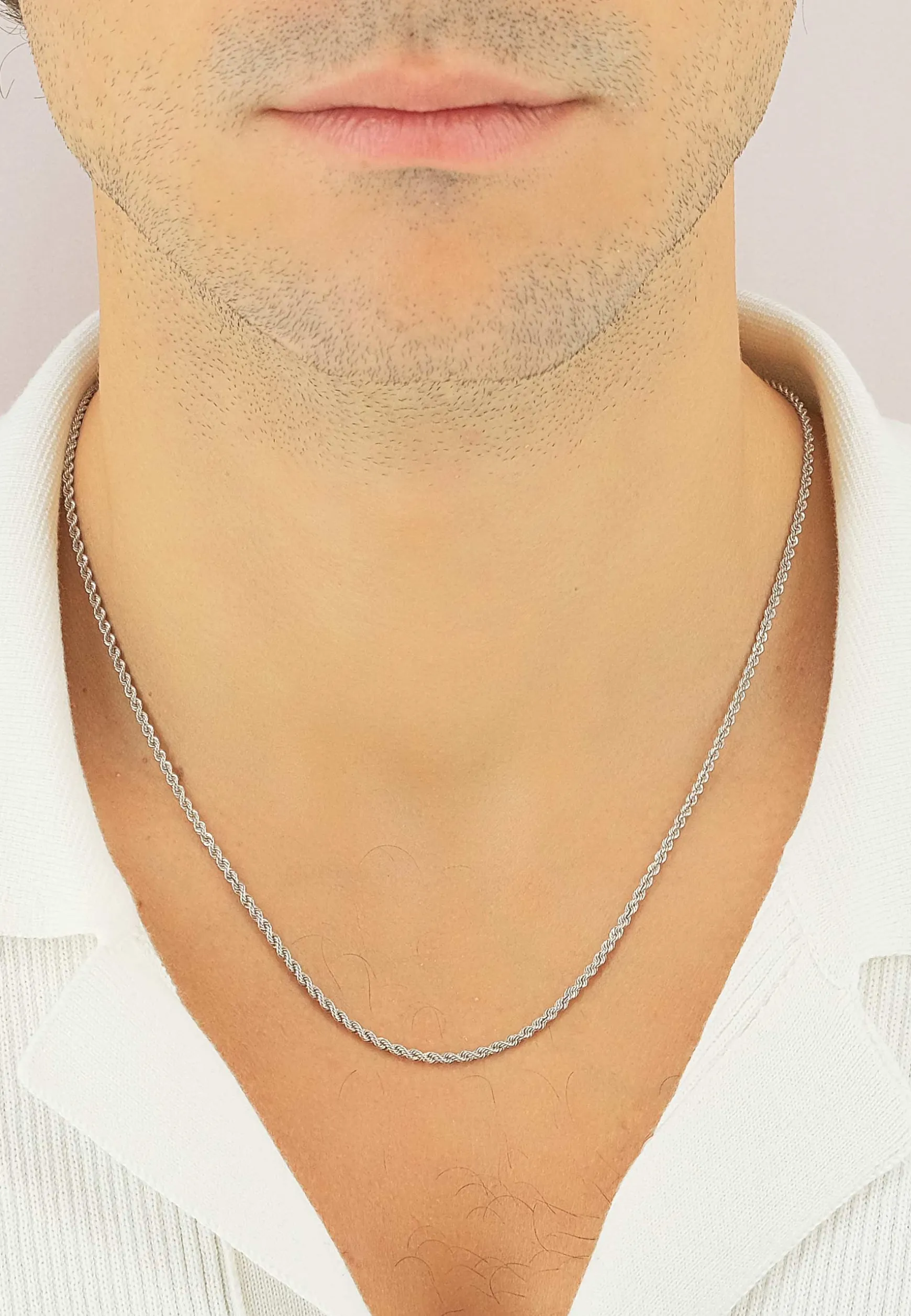 Collier Cordel Weissgold 750, 2.2mm, 45cm