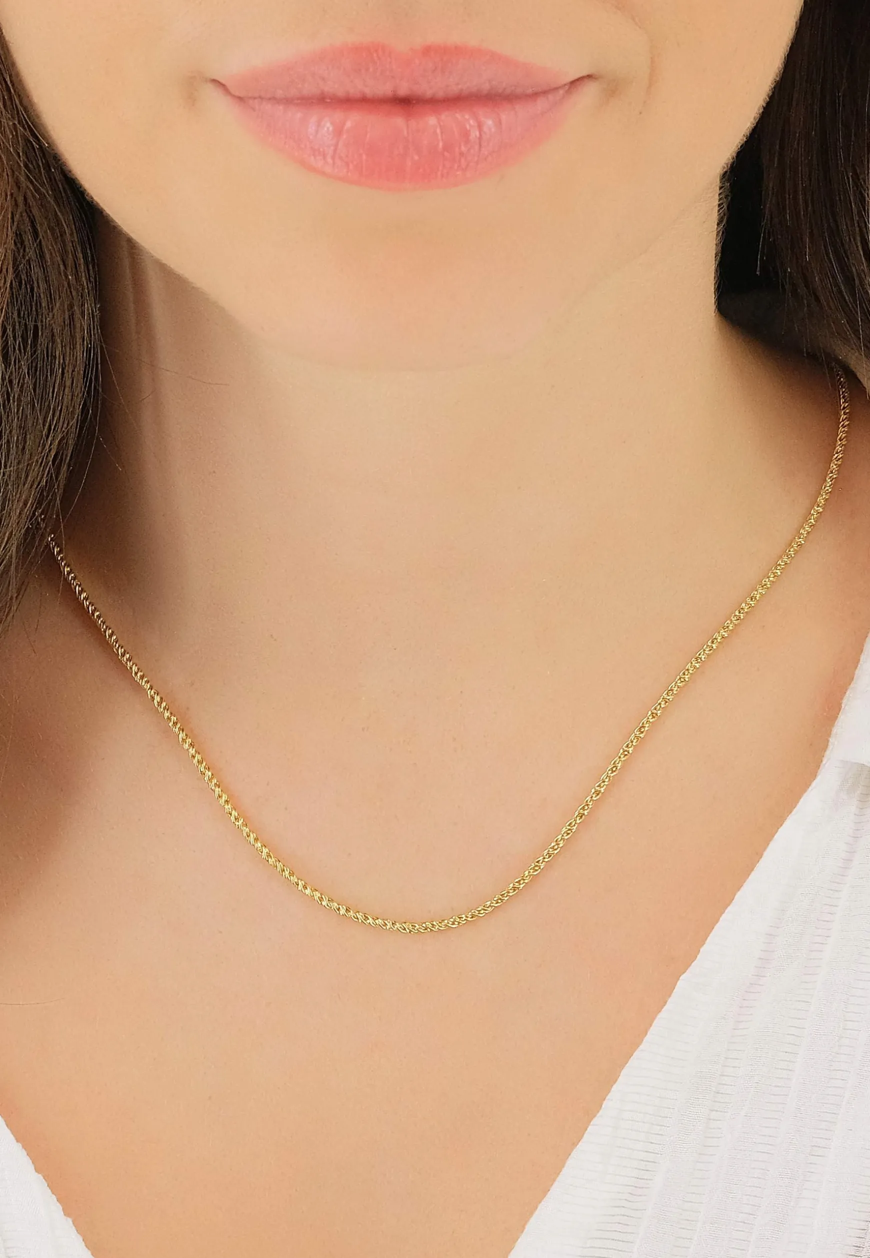 Collier Doppelanker Gelbgold 750, 1.9mm, 45cm