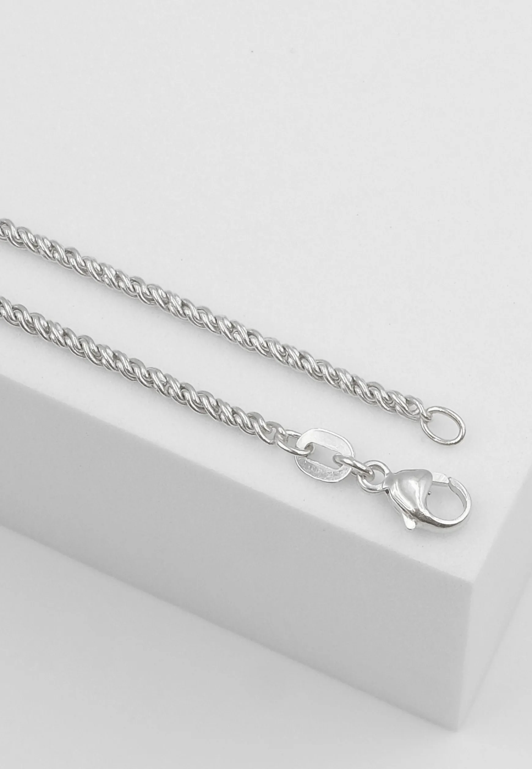 Collier Doppelanker Weissgold 750, 1.9mm, 45cm