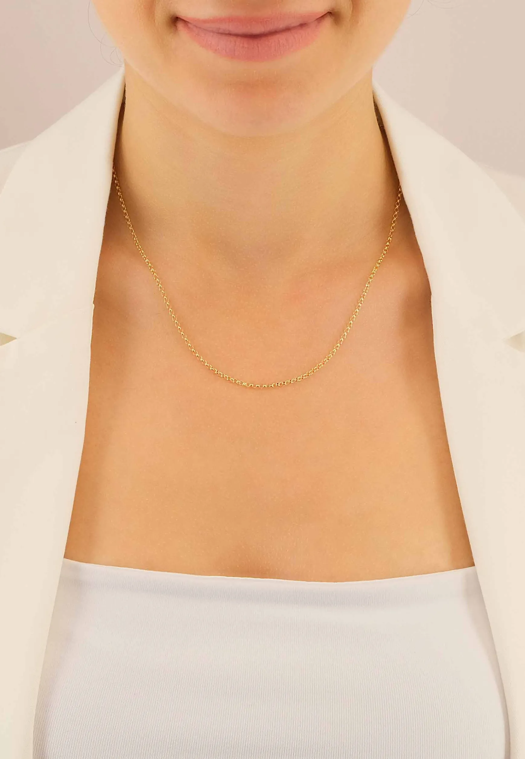 Collier Erbs Gelbgold 750, 2mm, 45cm