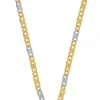 Collier 8er-Kette Bicolor Gelb-/Weissgold 750, 3.2mm, 50cm