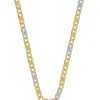 Collier 8er-Kette Bicolor Gelb-/Weissgold 750, 3.2mm, 50cm