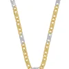 Collier 8er-Kette Bicolor Gelb-/Weissgold 750, 3.8mm, 50cm
