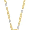 Collier 8er-Kette Bicolor Gelb-/Weissgold 750, 3.8mm, 50cm
