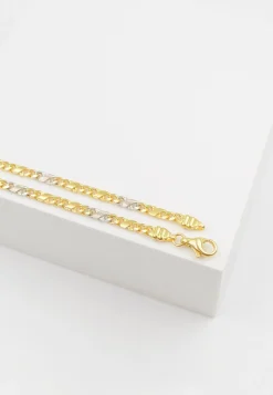 Collier 8er-Kette Bicolor Gelb-/Weissgold 750, 3.2mm, 50cm