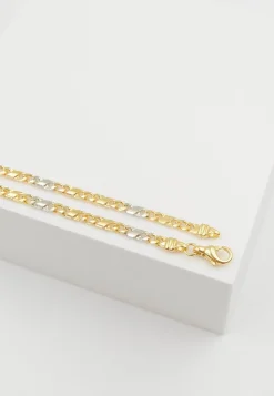 Collier 8er-Kette Bicolor Gelb-/Weissgold 750, 3.2mm, 50cm
