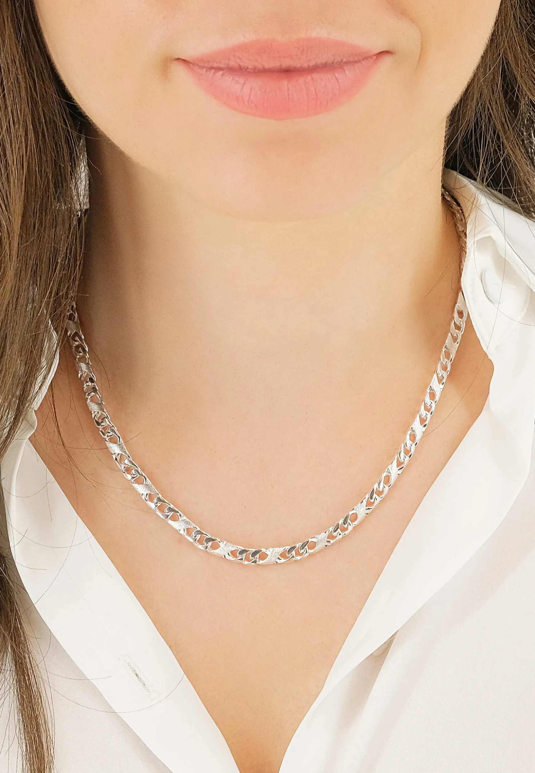 Collier 8er-Kette Silber 925, 4.9mm, 55cm