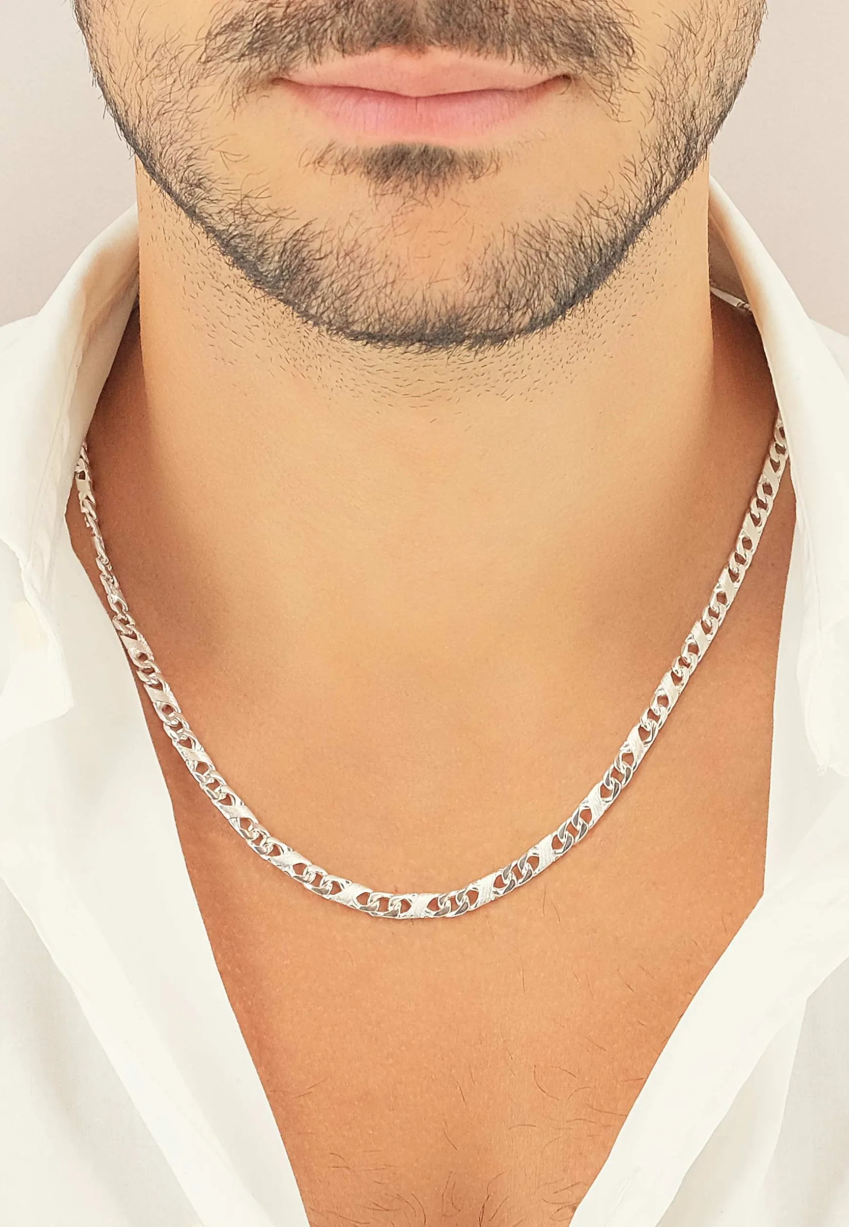 Collier 8er-Kette Silber 925, 4.9mm, 55cm