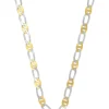 Collier Fantasie Bicolor Gelbgold-/Weissgold 750, 3.9mm, 55cm