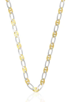 Collier Fantasie Bicolor Gelbgold-/Weissgold 750, 3.9mm, 55cm