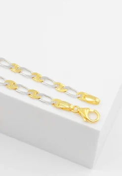 Collier Fantasie Bicolor Gelbgold-/Weissgold 750, 3.9mm, 50cm