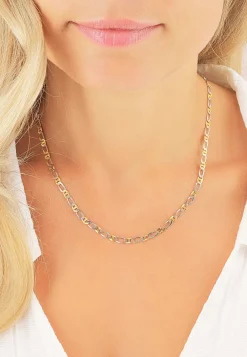 Collier Fantasie Bicolor Gelbgold-/Weissgold 750, 3.9mm, 50cm