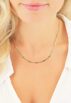 Collier Fantasie Bicolor Gelb-/Weissgold 750, 2.5mm, 50cm