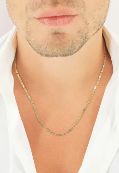 Collier Fantasie Bicolor Gelb-/Weissgold 750, 2.5mm, 50cm