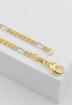 Collier Figaro Bicolor Gelbgold-/Weissgold 750, 2.9mm, 55cm