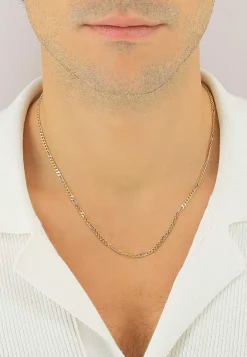 Collier Figaro Bicolor Gelbgold-/Weissgold 750, 2.9mm, 55cm
