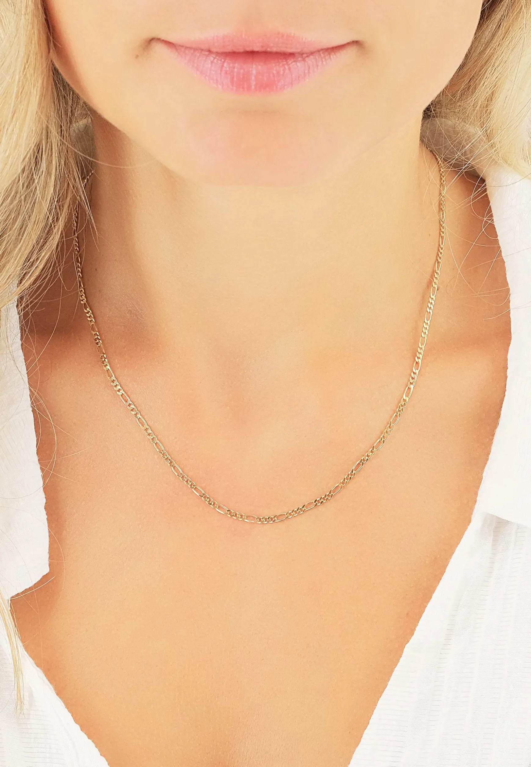 Collier Figaro Gelbgold 750, 2.3mm, 38cm
