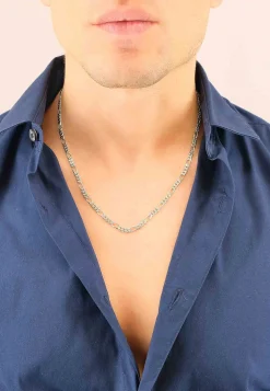 Collier Figaro Weissgold 375, 4mm, 60cm