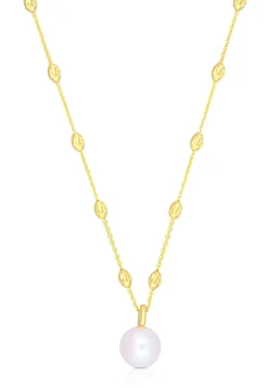 Collier Gelbgold 750 Akoya Perle 8-8.5mm