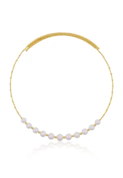 Collier Gelbgold 750 Akoya Perle 7-9mm