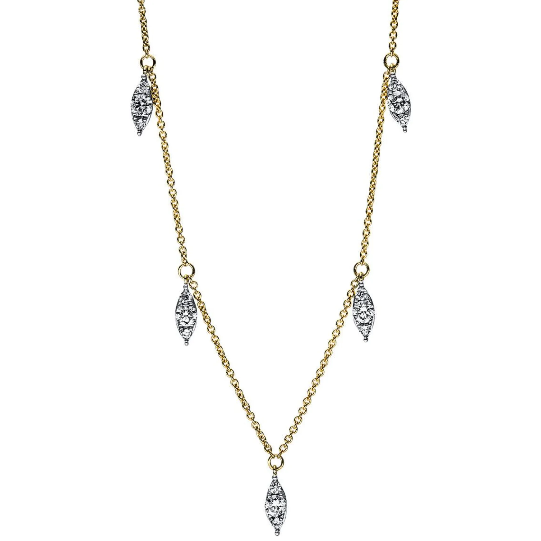Collier 750/18K Gelbgold Diamant 0.41ct.