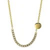Collier 750/18K Gelbgold Diamant 0.38ct. 45 cm