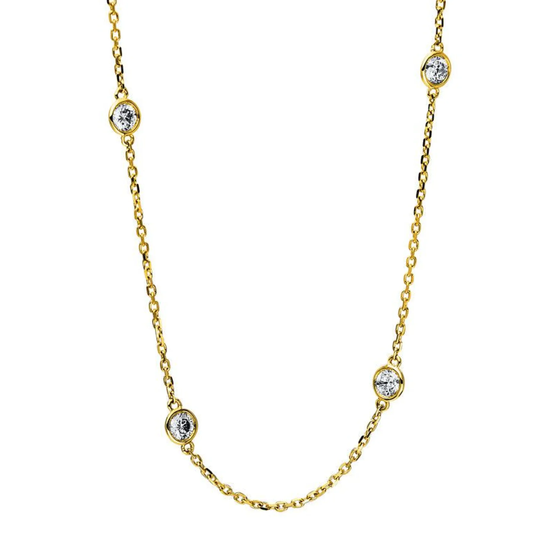 Collier 750/18K Gelbgold Diamant 0.87ct. 44 cm