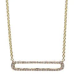 Collier 585/14K Gelbgold Diamant 0.13ct. 42 cm