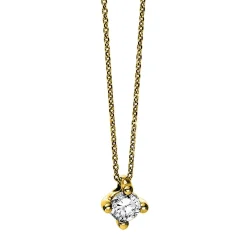 Collier 585/14K Gelbgold Diamant 0.2ct.