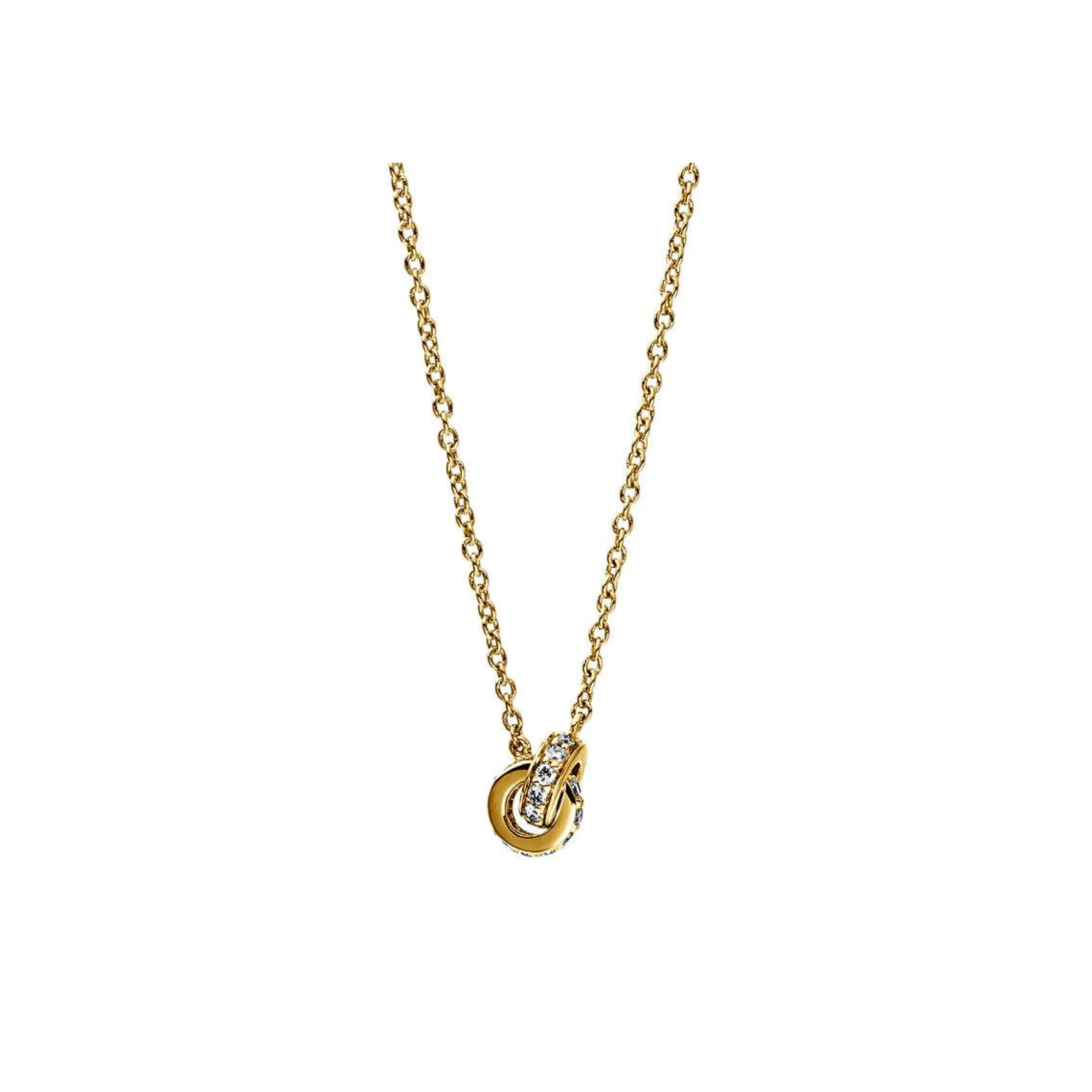 Collier 585/14K Gelbgold Diamant 0.1ct.