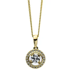 Collier 750/18K Gelbgold Diamant 0.15ct.