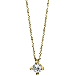 Collier 585/14K Gelbgold Diamant 0.15ct.