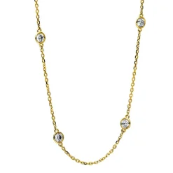 Collier 750/18K Gelbgold Diamant 0.87ct. 44 cm