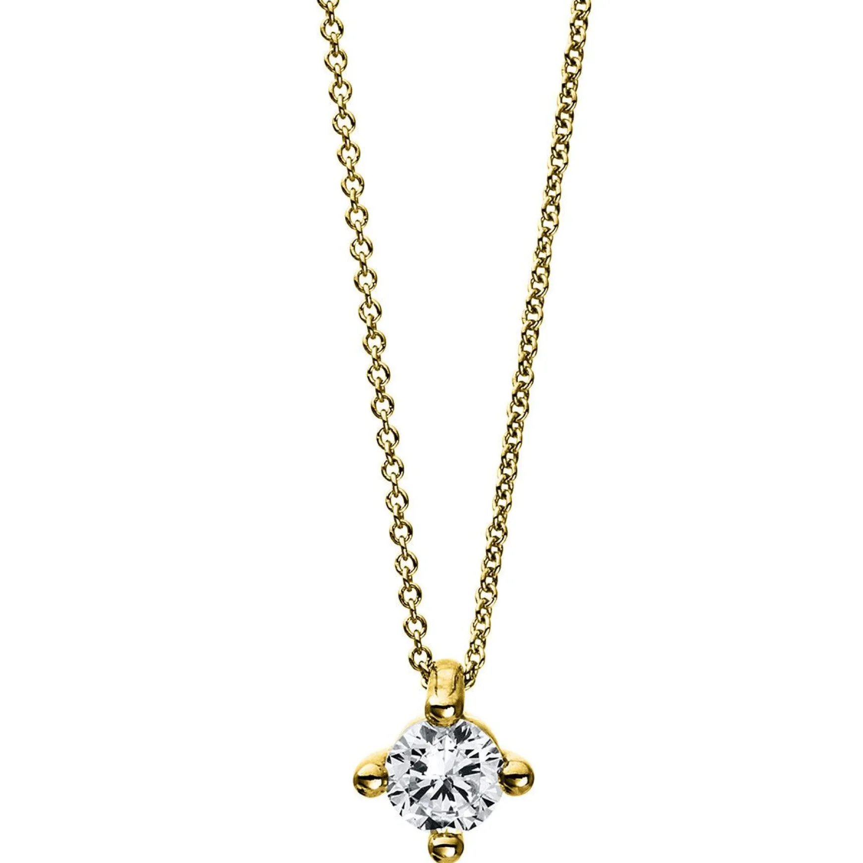 Collier 750/18K Gelbgold Diamant 0.25ct.