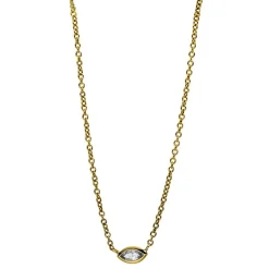 Collier 750/18K Gelbgold Diamant 0.1ct. 40 cm