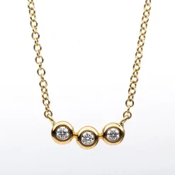 Collier 750/18K Gelbgold Diamant 0.09ct. 45 cm