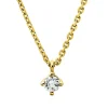 Collier 585/14K Gelbgold Diamant 0.08ct. 42 cm