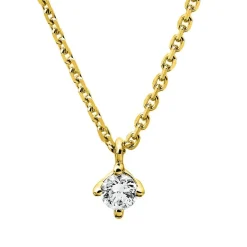 Collier 585/14K Gelbgold Diamant 0.08ct. 42 cm