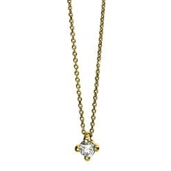 Collier 750/18K Gelbgold Diamant 0.07ct. 42 cm