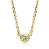Collier 750/18K Gelbgold Diamant 0.03ct. 45 cm