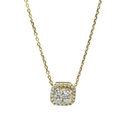Collier 750/18K Gelbgold Diamant 0.43ct. 40 cm
