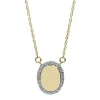 Collier 585/14K Gelbgold Diamant 0.11ct. 46 cm