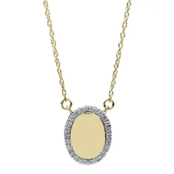 Collier 585/14K Gelbgold Diamant 0.11ct. 46 cm