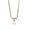 Collier 750/18K Gelbgold Diamant 0.08ct. 42 cm