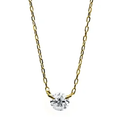 Collier 750/18K Gelbgold Diamant 0.3ct. 47 cm