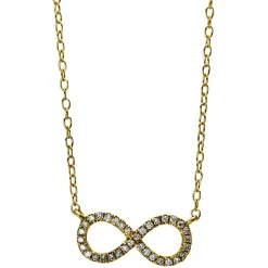 Collier 750/18K Gelbgold Infinity Diamant 0.06ct. 42 cm