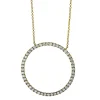 Collier 750/18K Gelbgold Kreis Diamant 0.89ct. 42 cm
