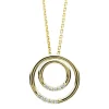 Collier 585/14K Gelbgold Kreise Diamant 0.07ct. 42 cm