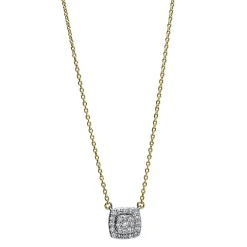 Collier 750/18K Gelbgold/Weissgold Diamant 0.15ct.