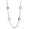 Collier 750/18K Gelbgold/Weissgold/Rotgold Diamant 0.09ct. Safir 8.46ct.